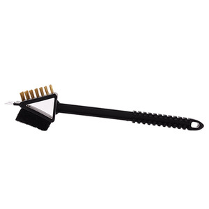 Factory Price 3-in-1 BBQ Grill Cleaning <b>Brush</b> with Stainless Steel Bristles Heat Resistant & Non-Stick Includes <b>Scrub</b> Sponge - Product Image 5