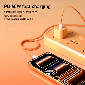 Cable USB C <span class=keywords><strong>de</strong></span> 30W 60W con Trenzado <span class=keywords><strong>de</strong></span> Nailon, Cable <span class=keywords><strong>de</strong></span> Carga Rápida Tipo C para <span class=keywords><strong>iPhone</strong></span> 17/17 Pro, para Samsung Note20 y Más - Product Image 3