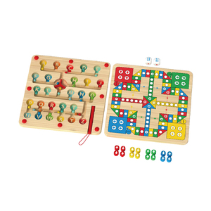 Premium Quality 2 in <strong>1</strong> Early Learning Backgammon Chess Board <strong>Game</strong> Wooden Chess Board <strong>Set</strong> - Product Image 5