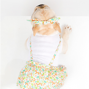Dafeel Vente Chaude Ensemble Robe Florale d'Été pour Chien Style Coréen Mignon Vêtement pour Animaux de Compagnie Deux Pièces pour Petits et Moyens Chiens - Product Image 3