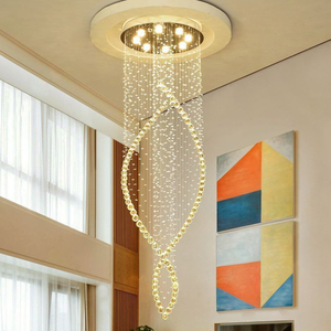 <span class=keywords><strong>Lustre</strong></span> de salon de villa, luminaire suspendu moderne et minimaliste, <span class=keywords><strong>lustre</strong></span> d'escalier duplex, <span class=keywords><strong>lustre</strong></span> en cristal double hélice - Product Image 4
