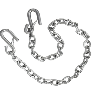 Chaîne de sécurité pour remorque 5000 lb, 1/4" x <span class=keywords><strong>66</strong></span>" avec crochet en S de 7/16", robuste, pour remorque de camping-car - Product Image 2