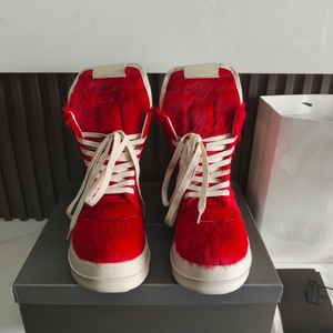 Zapatillas de Lujo de Diseñador Owens de Cuero Rojo con Cordones y Suela Gruesa para Hombre y Mujer, Modelo 2026 de Alta Calidad, Estilo Casual de Caña Baja - Product Image 1