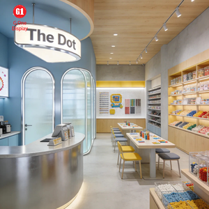 Custom Wooden Display Counter & Shop Fixture with LED Decoration for Art Toy Blind Box Store - Product Image 4