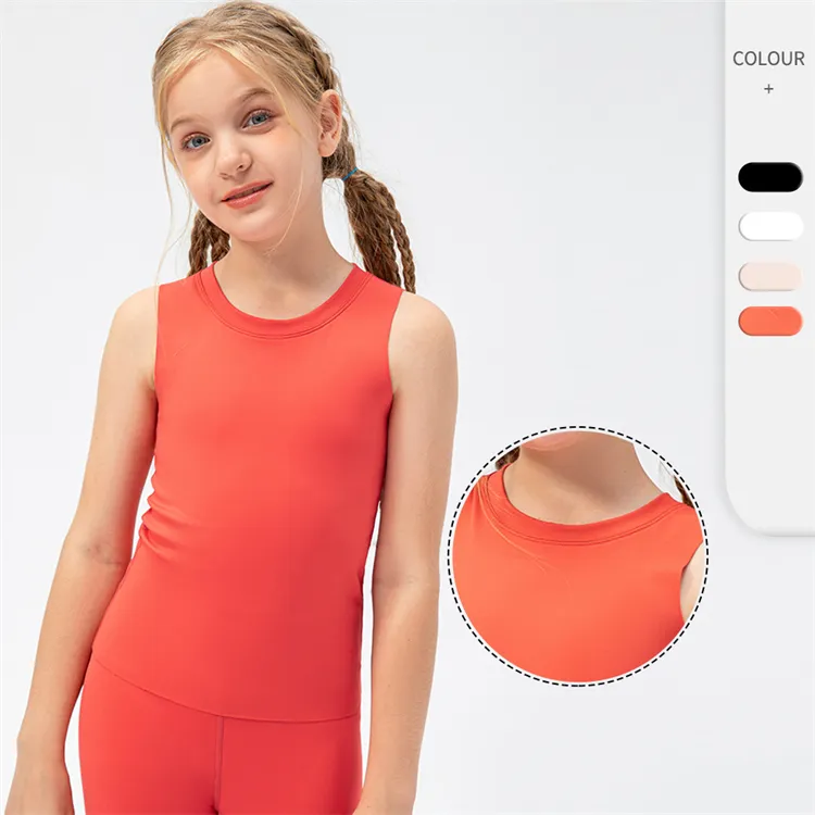 Heißer Verkauf billig Preis Kinder Sportswear Weste Gym Tank Top plus Größe Mädchen Tops Yoga Workout Kleidung Kinder Fitness Yoga tragen