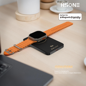 Chargeur sans fil magnétique intelligent LF21AG avec écran LED, corps en verre AG fin, charge rapide du téléphone 15W et charge simultanée de la montre - Product Image 5