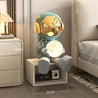 Hot Creative Cartoon Astronaute Table De Chevet Ornements Maison Accessoires Chambre D'enfants Chambre Garçon Chevet LED Armoire De Rangement