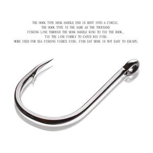 0.8 #-12 # 저수지 및 하천에서 암석 낚시에 사용되는 가시 및 루프 낚시 고리가있는 고 탄소강 삼각형 이빨 - Product Image 5