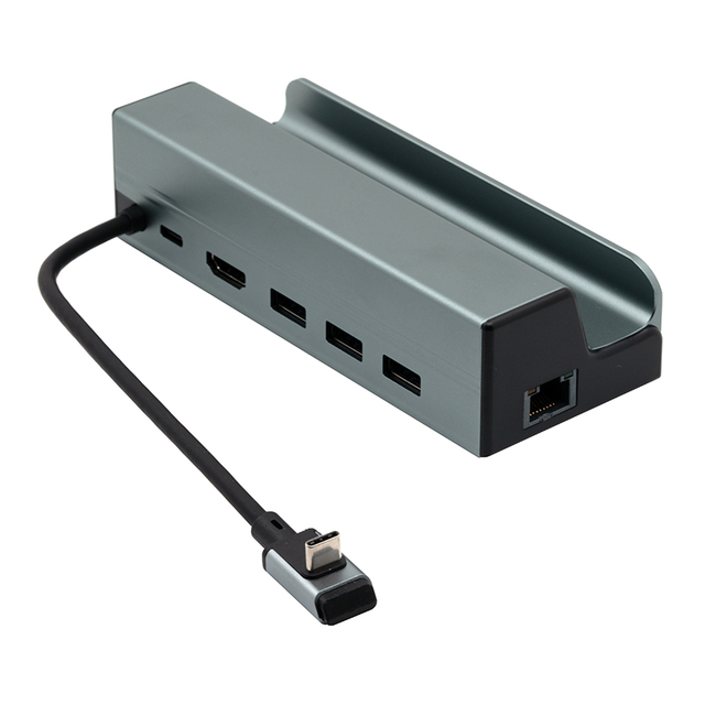 6 in 1 USB3.0 Type-C Hub 4K HDTV PD Power Delivery Charger Video USB C 1000Mbps Ethernet Docking Station for Laptop