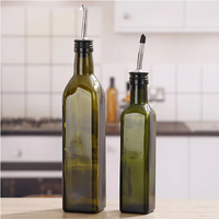Verseur de bouteille en verre d'huile d'olive de 500ml et 250ml, distributeur d'huile, distributeur d'huile d'olive