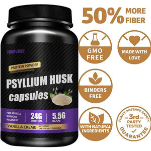 Cápsulas de Psyllium Orgánico de 500 mg, Suplemento de Fibra Dietética, Cápsulas de Cáscara de Psyllium - Product Image 4
