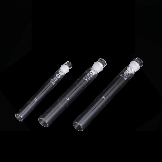 Laboratory Consumable Glass Clear Colorimetric Tubes Graduated with Stopper 10ml 25ml 50ml 100ml