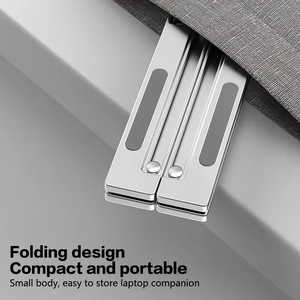 <span class=keywords><strong>Support</strong></span> de tablette portable pliable réglable en alliage d'aluminium avec <span class=keywords><strong>surface</strong></span> antidérapante et design de refroidissement, <span class=keywords><strong>support</strong></span> pour ordinateur portable - Product Image 2