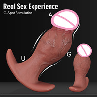 Plug anal en silicone en forme de champignon, extensible, stimulation du point G, masseur de prostate pour hommes et femmes, jouet sexuel de grande taille