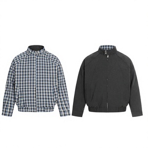 Custom Reversible <b>Bomber</b> <b>Jacket</b> Stand Collar Men Casual Outdoor <b>Jacket</b> OEM Service - Product Image 4