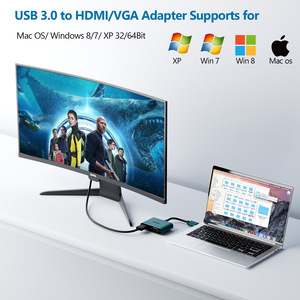 Adaptateur USB3.0 vers HDTV VGA 2-<span class=keywords><strong>en</strong></span>-1 <span class=keywords><strong>4K</strong></span> 60Hz VGA <span class=keywords><strong>1080P</strong></span> 60Hz, <span class=keywords><strong>convertisseur</strong></span> USB3.0 vers VGA 2-<span class=keywords><strong>en</strong></span>-1 <span class=keywords><strong>1080P</strong></span> sans pilote pour ordinateur - Product Image 4