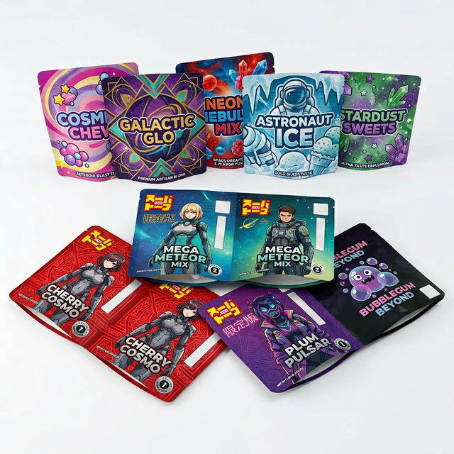 3.5G Mylar Bags Custom Printed High Barrier Food Pouch PET/VMPET/PE Aluminum Stand Up Pouch With Zipper Doypack For Package