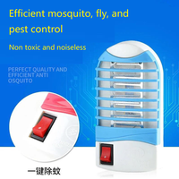 Lámpara Mata Mosquitos para el Hogar, Mata Mosquitos Automático para Interiores con Enchufe, Lámpara Mata Mosquitos con Luz Azul