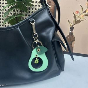<b>Cute</b> Fruit Keychains PU Leather Peach Avocado Bag Charms Ornament Elegant Key Holder <b>Keyring</b> for Women - Product Image 5