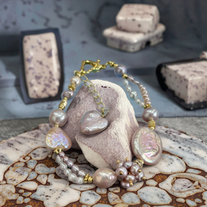 Bracelet en perles baroques <span class=keywords><strong>YOB</strong></span>, nouveau, 9-10 mm + 12-13 mm, plaqué or, bijoux tendance pour femmes - Product Image 5