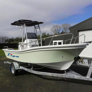 Bateaux de pêche commerciaux Liya 17t 19ft 22ft 25ft en fibre de verre, bateau à console centrale à coque haute avec accessoires de pêche - Product Image 2