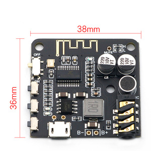 5.0 Audio Receiver Module 38x36mm 12V UART Interface For <b>Car</b> Stereo DIY <b>Amplifier</b> Board - Product Image 1