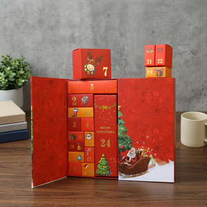 Caja Magnética Rígida con Forma de Libro y Logotipo Personalizado, Calendario de Adviento de Chocolate de <span class=keywords><strong>24</strong></span> Días, Caja de Regalo con Impresión Personalizada - Product Image 1