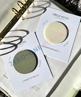 Ensemble de blocs-notes transparents réutilisables personnalisés en forme de cœur, carré ou rond, avec logo, spirale, notes adhésives