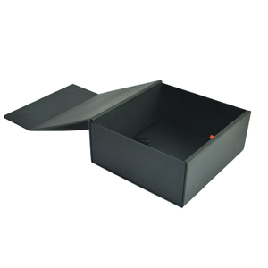 Caja de Regalo Plegable Negra Personalizada para Cosméticos, Empaque Plegable para Crema Facial con Relieve UV y Diferentes Pesos Disponibles - Product Image 3