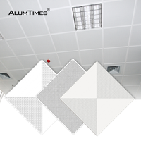 Prix Usine 600x600 Panneaux Acoustiques en Aluminium Décoratifs pour Plafonds Métalliques, Dalles de Plafond en Aluminium Clip-in pour Bureau, Étanche