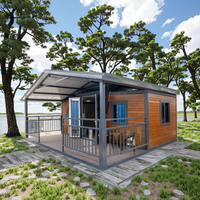 Pavillon extérieur préfabriqué extensible de 20 pieds pour maison conteneur, idéal pour appartement, chambre ou villa, fabriqué en panneaux sandwich