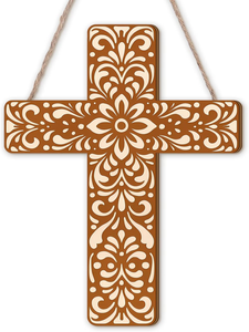 Letrero de Madera con Forma de Crucifijo <span class=keywords><strong>Mexicano</strong></span>, Arte de Madera de Jesús, Cruz, Regalo de Cristianismo <span class=keywords><strong>Mexicano</strong></span>, Decoración del Hogar, Regalos Religiosos - Product Image 1