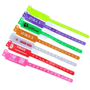 Eventos y fiesta pulsera de Color neón de bloqueo de vinilo de plástico pulseras - Product Image 1