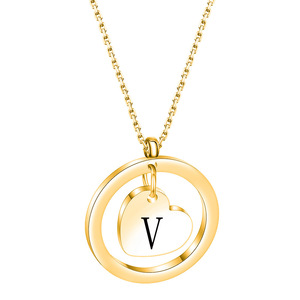 Collier pendentif en forme de cœur plaqué or 18 carats avec breloque initiale lettre Z pour un usage quotidien - Product Image 5