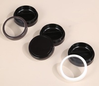 Synkemi 2*5g Wadah Kosmetik Gel Polish Hitam Kosong, Tempat Lem Padat Dengan Berbagai Warna