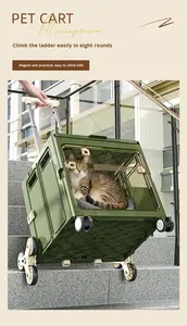 Plastik Evcil Hayvan Taşıma Çantası Şeffaf Katlanabilir Uçuş Kutusu Köpek Kedi Taşınabilir Büyük Kapasiteli Evcil Hayvan Taşıyıcısı - Product Image 6