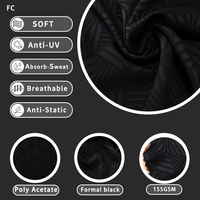 Tissu végétalien en soie acétate, texture géométrique hexagonale 3D en relief, doux et rafraîchissant, pour abaya et kaftan moderne style techwear