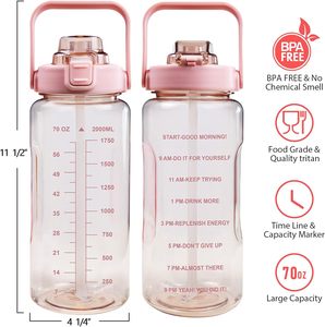 ขายส่งขวดน้ำกีฬาโลหะรักษ์โลก ขนาด 2000 มล. เก็บความร้อนได้ 0-6 ชั่วโมง ปลอดภัยสำหรับน้ำเดือด - Product Image 2