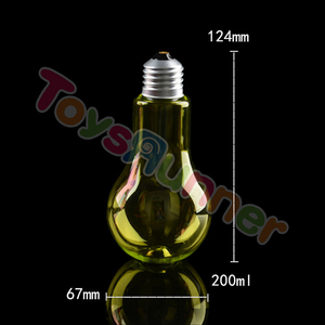 Bulb Hot Selling Toys Slime <b>Plastic</b> Containers <b>Putty</b> Toy Slime Jars Transparent 200ml Capacity - Product Image 2