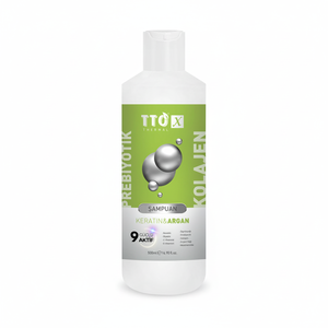 Shampooing unisexe hydratant et nourrissant TTO-X prébiotique et collagène, kératine et argan 500 ml - Product Image 2