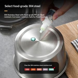 304 Stainless Steel Fresh-Keeping Sealed Lunch <b>Box</b> With Moisture-Proof for Refrigerator <b>Storage</b> <b>Camping</b> & Picnic - Product Image 4