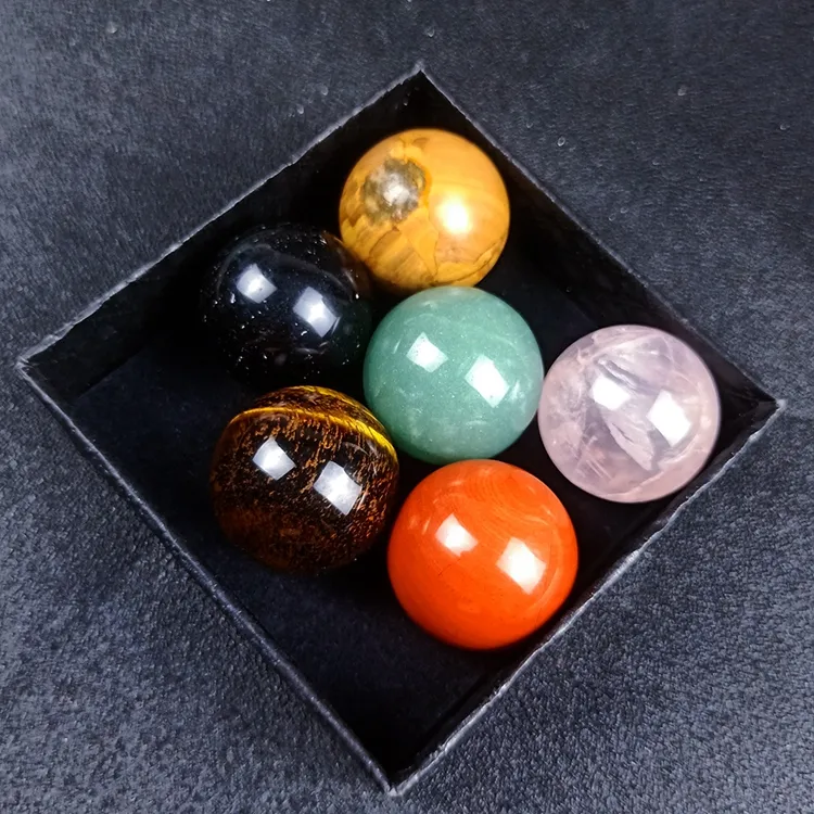 Diy Beauty bola de cristal de titanio antienvejecimiento wapiti blanco con piedras de chakras de Precio Justo