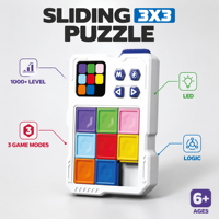 Jeu de puzzle électronique Klotski, jeu de puzzle coulissant électronique, jouet éducatif de logique, jeu de société portable pour enfants