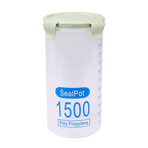 Pots en plastique transparents 800ml, pour bonbons, épices au <span class=keywords><strong>miel</strong></span>, aliments à large bouche, avec couvercle, bon marché, 50 pièces - Product Image 3