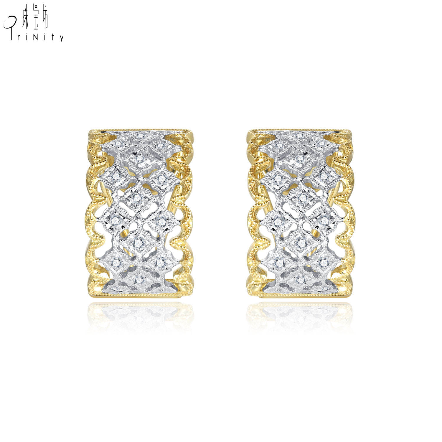 ทองคำขาว 18K และทองคำเหลือง