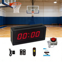 Minuteur sportif numérique LED personnalisable 2,3 pouces à 4 chiffres, affichage simple face, portable, avec chargeur filaire pour laboratoire
