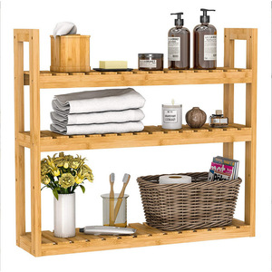 Estante de Pared de Bambú de 4 Niveles, Color Madera Natural, Gran Capacidad, Organizador de Almacenamiento para Cocina - Product Image 2