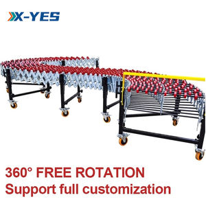 X-YES Flexibele Handmatige Telescopische Transportbaan Transportbaan Tafel Zwaartekracht Roller Transportbaan - Product Image 4