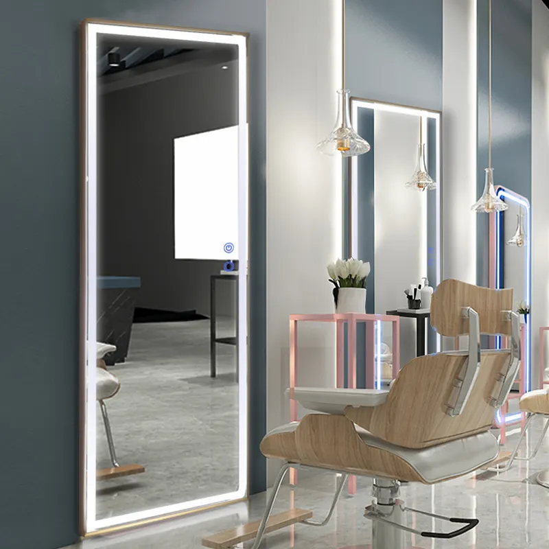 Rumah Kustom Menggantung Ukuran Panjang Ruang Ganti Led Penuh Cermin Hollywood untuk Dinding
