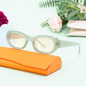 Dl-28204 Gafas de sol polarizadas ovaladas para mujer C9, montura de metal negro, lentes TAC, protección Uv400, parasoles de clase 2 - Product Image 5